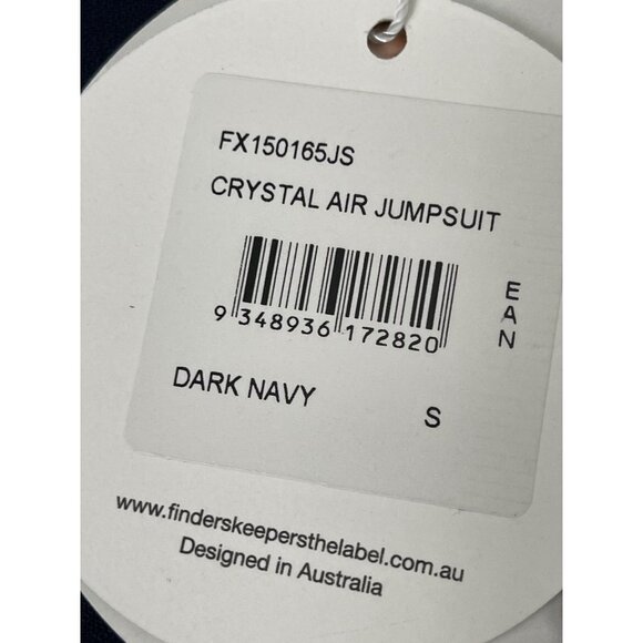 Finders Keepers Crystal Air‎ Jumpsuit Navy Blue Slouchy Size Small NWT NEW $165 - Picture 7 of 15